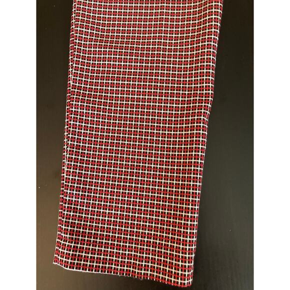 New York & Co High Waisted Ankle Stretch Red Plaid Pants Sz2 - Picture 12 of 12